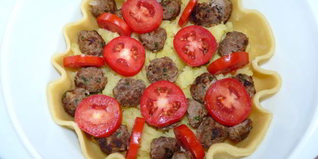 киш с фрикадельками