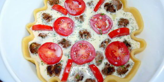 киш с фрикадельками