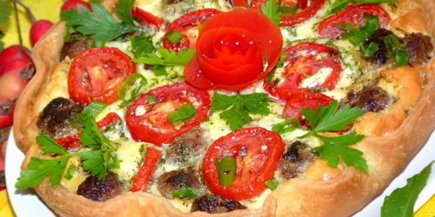 киш с фрикадельками