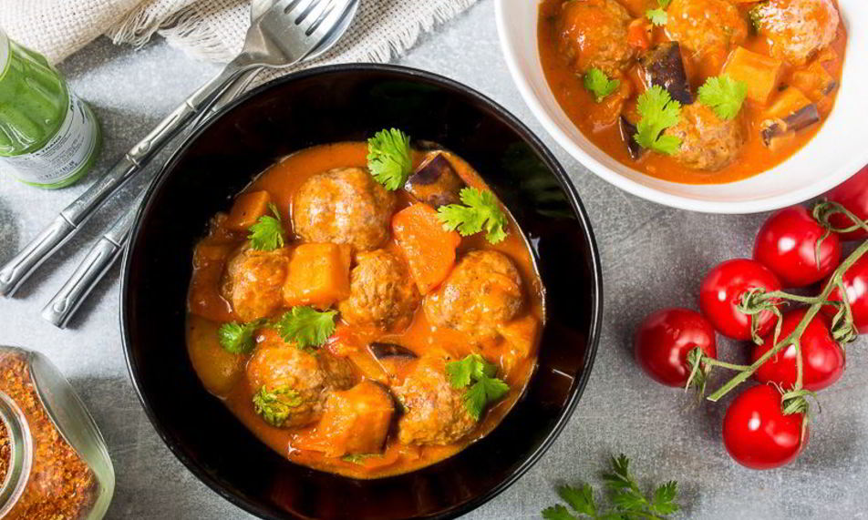 Рецепт красного карри с фрикадельками