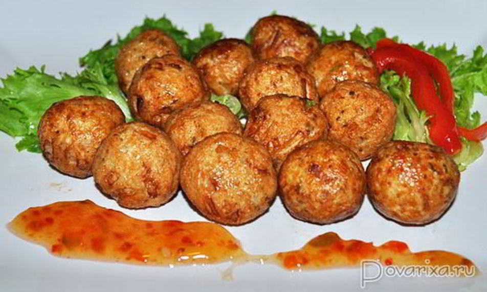 Рецепт куриных фрикаделек во фритюре