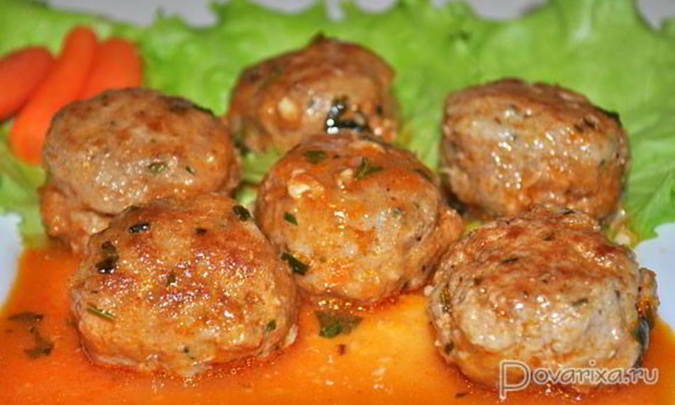 Рецепт пикантных фрикаделек в соусе