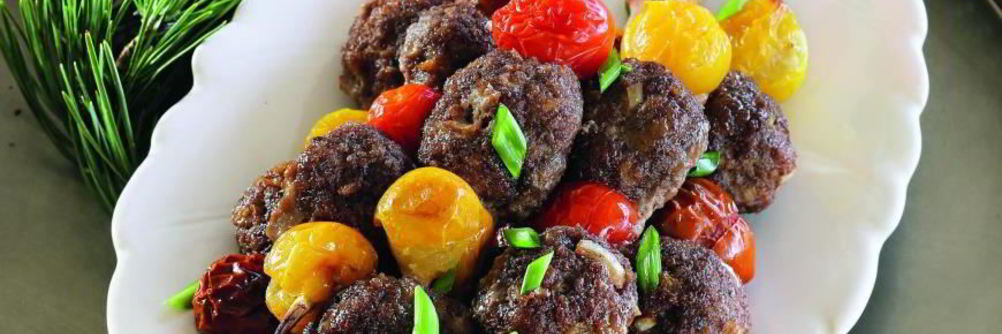 Шашлычки с фрикадельками в соусе терияки