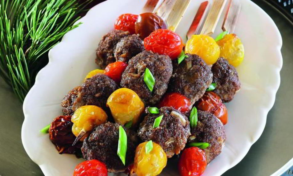 Рецепт шашлычков с фрикадельками в соусе терияки