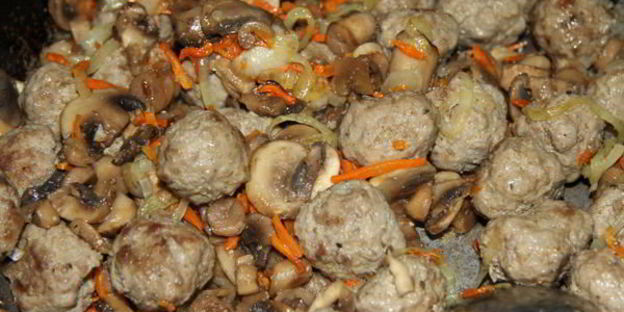 закуска из грибов с фрикадельками