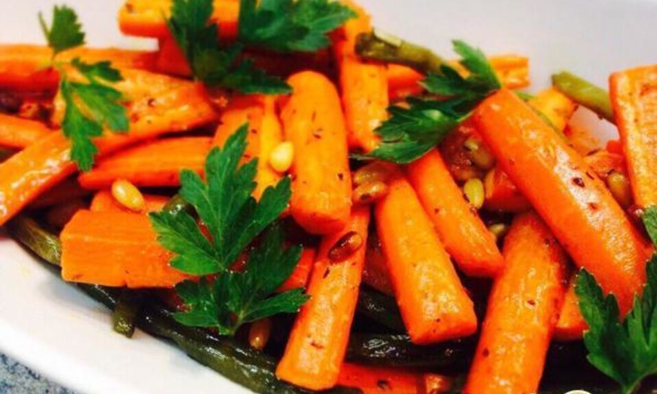 Рецепт гарнира из моркови и стручковой фасоли
