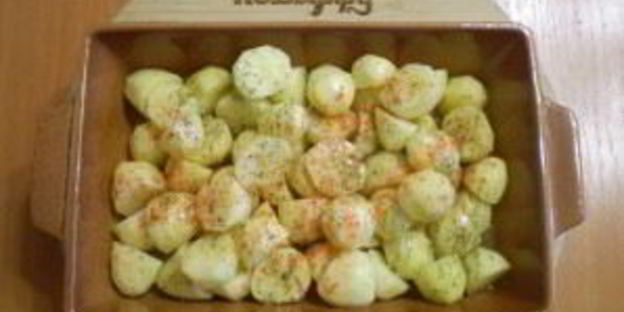 картофель кусочками в духовке