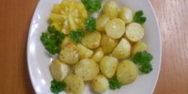 картофель кусочками в духовке