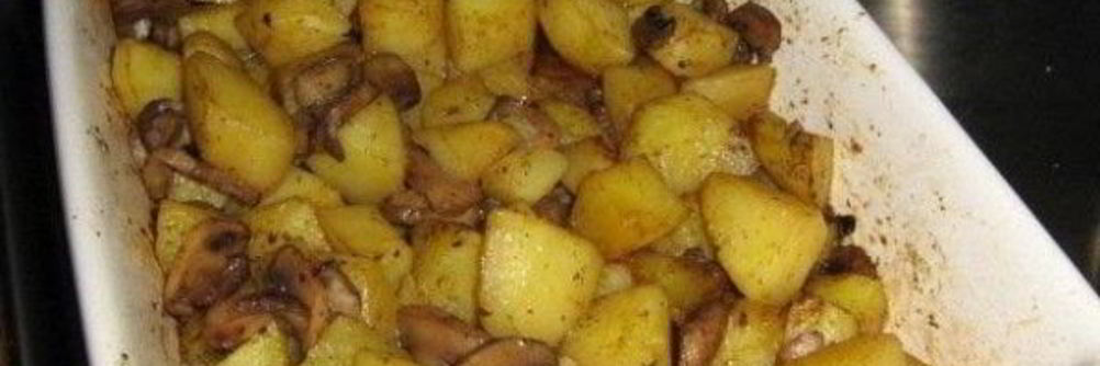 Картофель с грибами в духовке