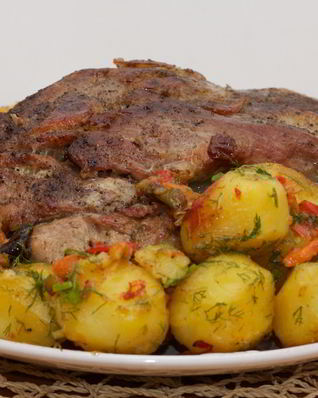Картофель с мясом Праздничный