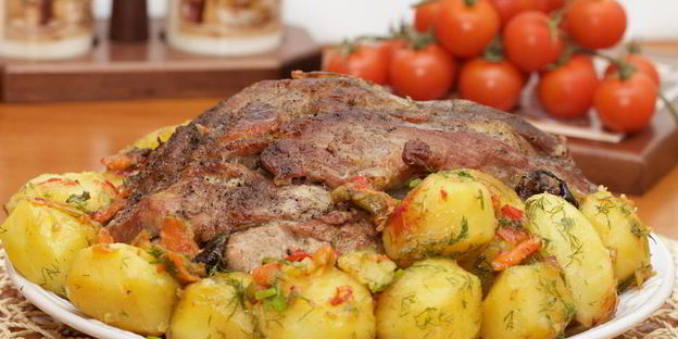 картофель с мясом праздничный