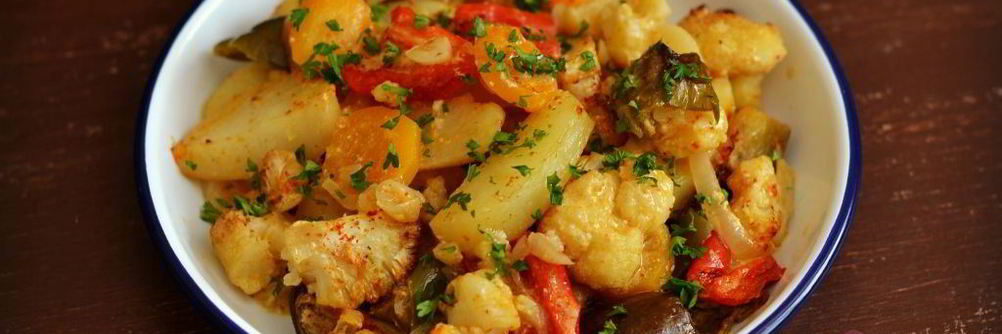 Картофель с овощами