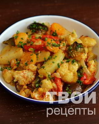 Картофель с овощами