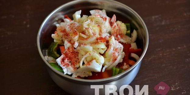 картофель с овощами