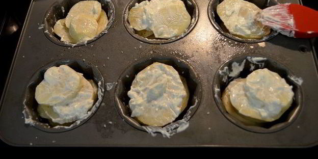 картофель в формочках