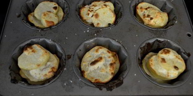 картофель в формочках