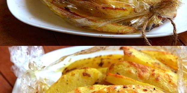 картофель в рукаве