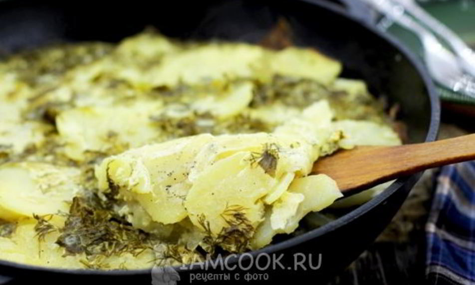 Рецепт картофеля в сметане, в духовке