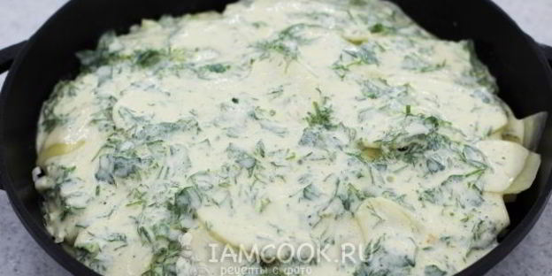 картофель в сметане, в духовке