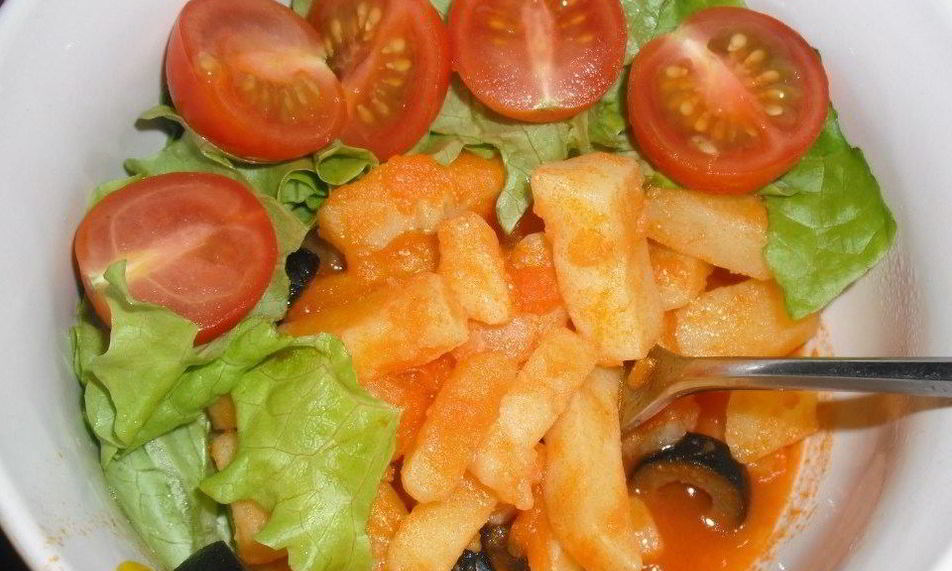 Рецепт картофеля в томатной пасте с оливками