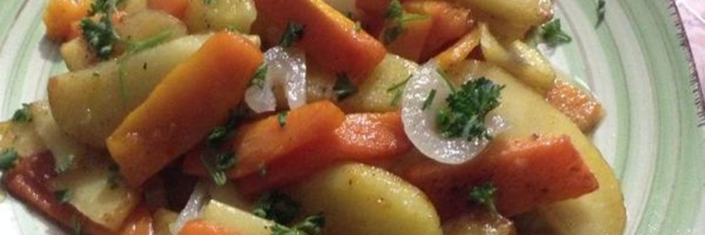 Картофель жареный с тыквой