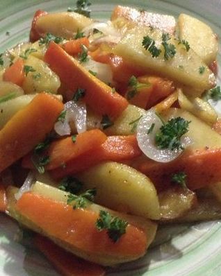 Картофель жареный с тыквой