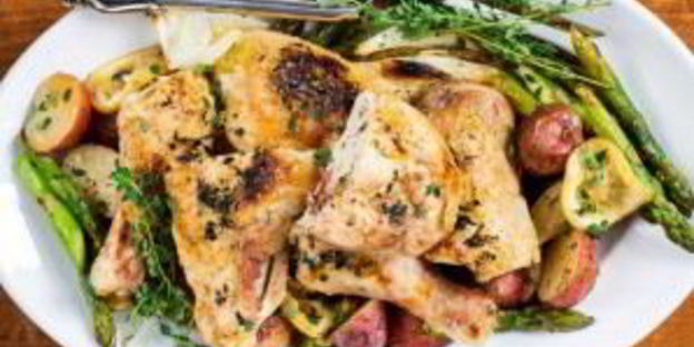 картошка с курицей в духовке