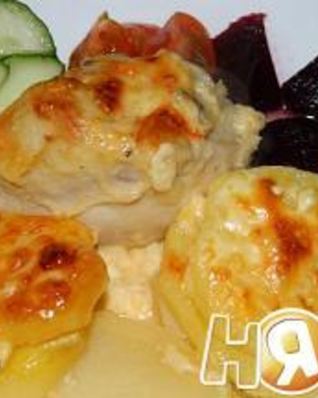 Молочный картофель по быстрому