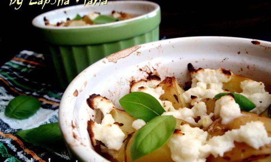 Рецепт молодого картофеля с легкой фетой и базиликом