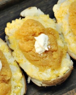 Нежный картофель с щучьей икрой
