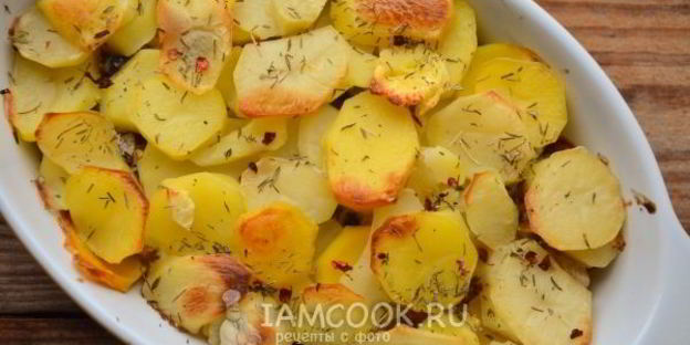 постная картошка с грибами в духовке