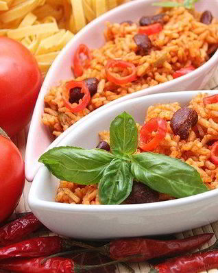 Рис по-мексикански с фасолью