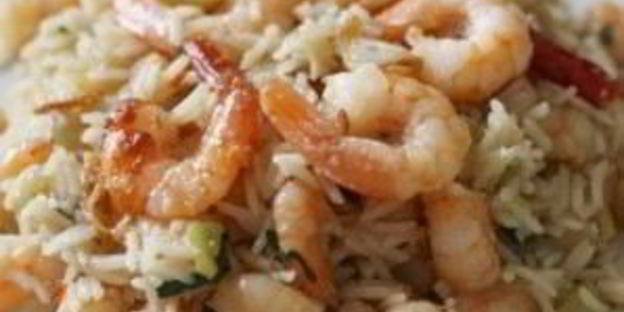 рис с креветками в мультиварке