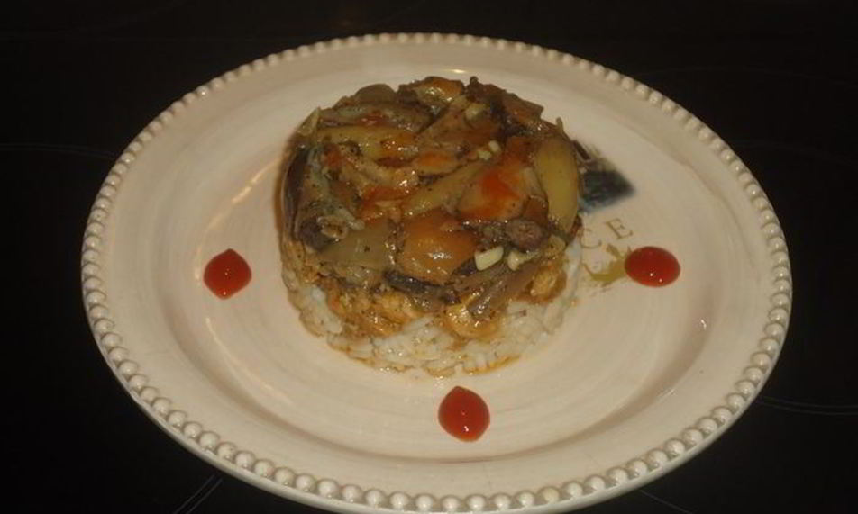 Рецепт риса с курицей и грибами