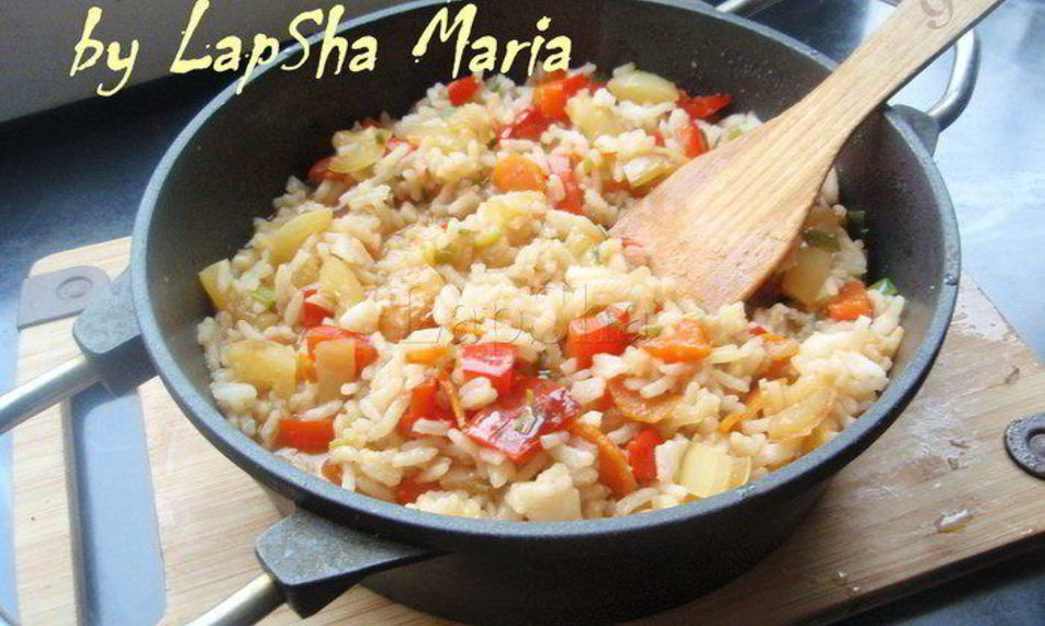 Рецепт риса с овощами в японском стиле