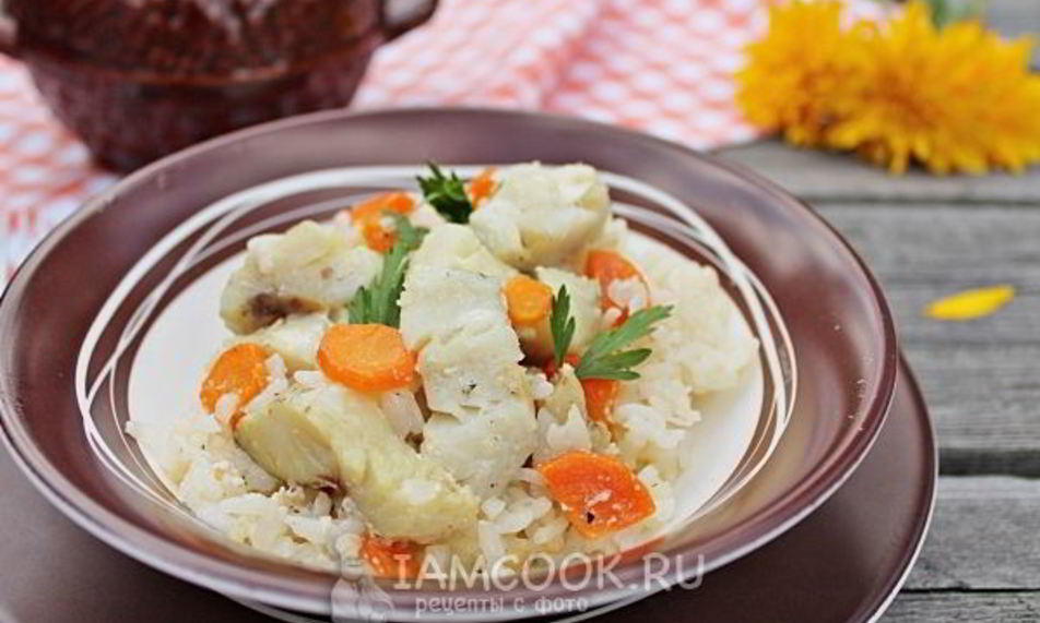 Рецепт риса с рыбой в горшочке