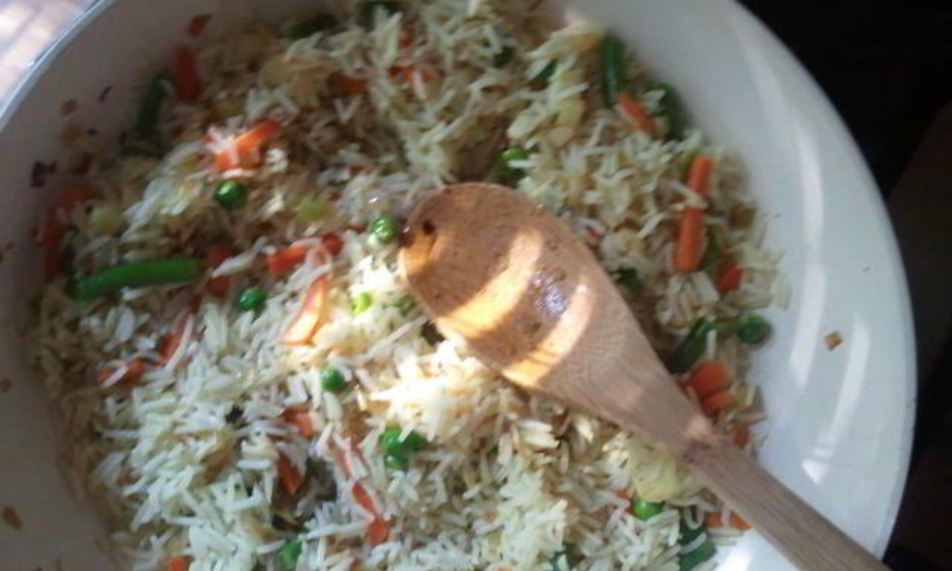 Рецепт риса с замороженными овощами