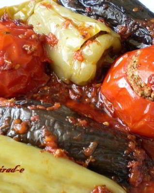 Бадымджан, бибяр, помидор долмасы