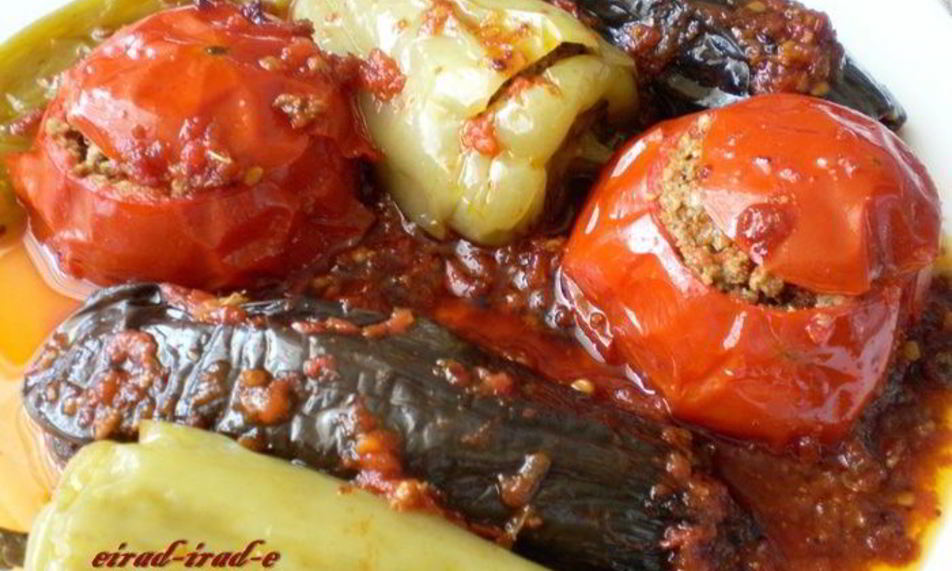 Рецепт бадымджана, бибяра, помидора долмасы
