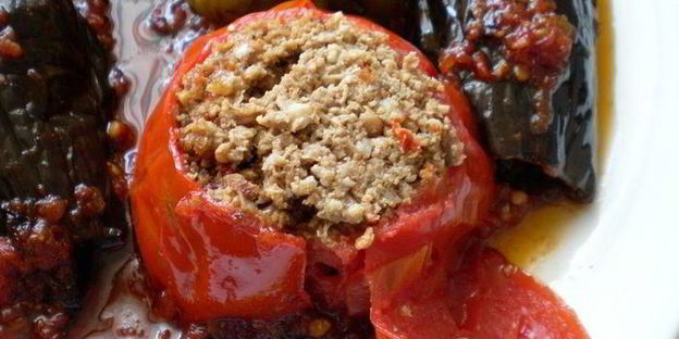 бадымджан, бибяр, помидор долмасы