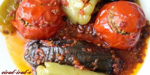 бадымджан, бибяр, помидор долмасы
