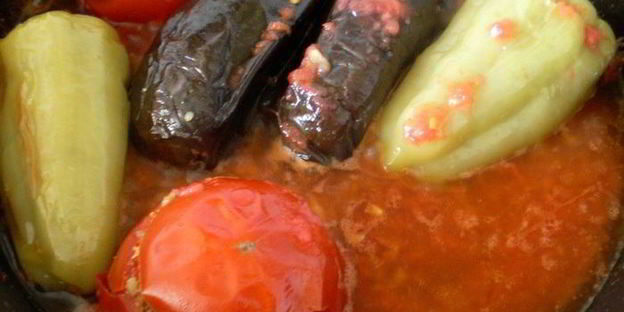 бадымджан, бибяр, помидор долмасы