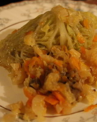 Голубцы из савойской капусты с грибами без мяса