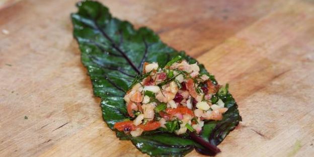 голубцы из свекольной ботвы с булгуром