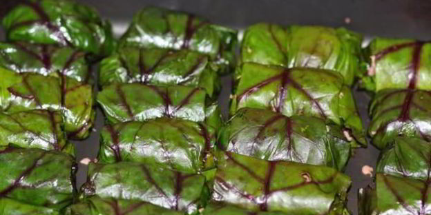 голубцы из свекольной ботвы с булгуром