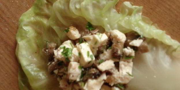 голубцы с грибами и брынзой