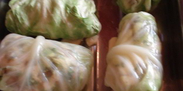 голубцы с грибами и брынзой