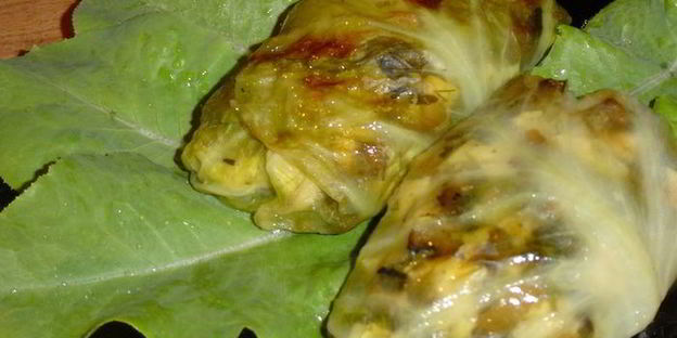 голубцы с грибами и брынзой