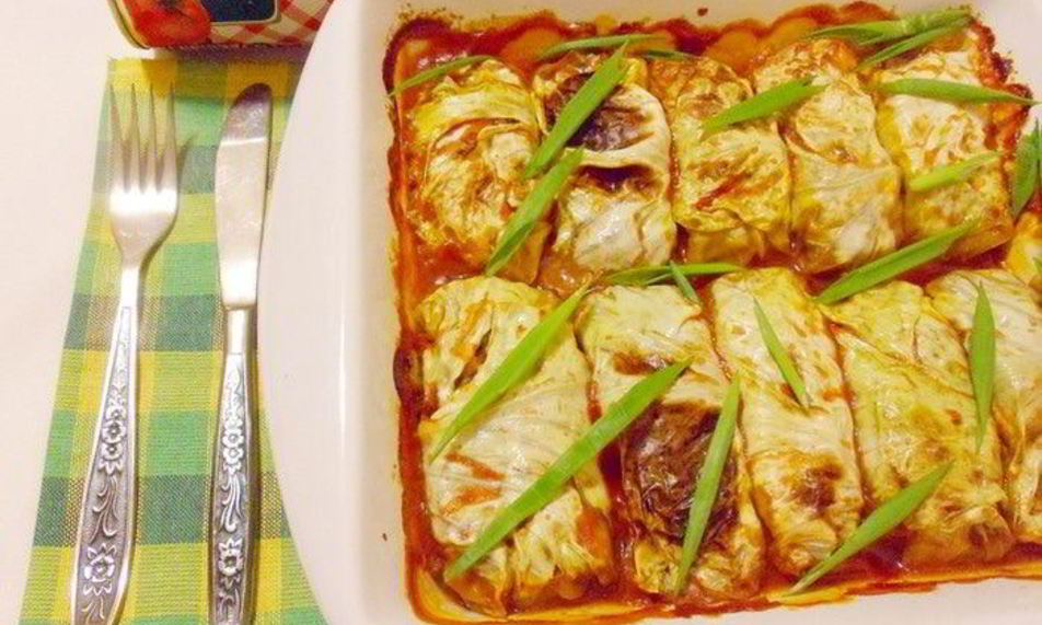 Рецепт голубцов с консервированной фасолью и грибами