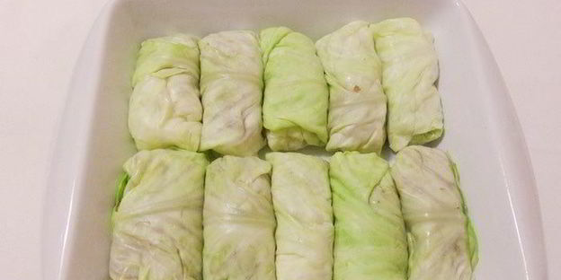 голубцы с консервированной фасолью и грибами